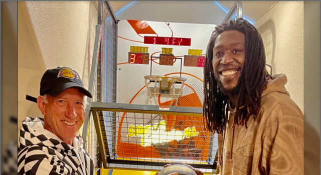 Former NBA Star DeMarre Carroll with Lake Louisa Chateau owner, David Canther