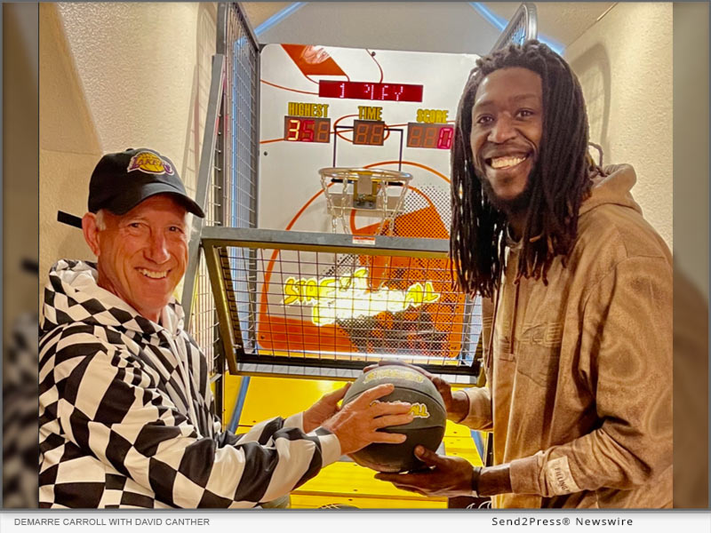 Former NBA Star DeMarre Carroll with Lake Louisa Chateau owner, David Canther