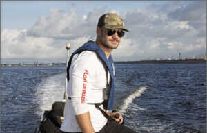 Nick Strazzulla delivering emergency supplies by boat in Tampa Bay