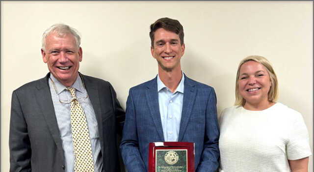 Attorney Bryan Greenberg received the Hon. Robert L. Dietz Emerging Professional Award