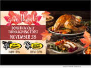 AJ’s on the Bayou 2024 Free Thanksgiving Day Feast