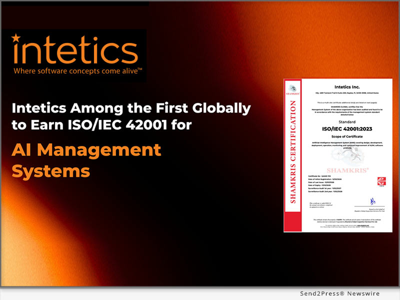 Intetics Inc. is Among the First to Earn ISO/IEC 42001:2023 Certification