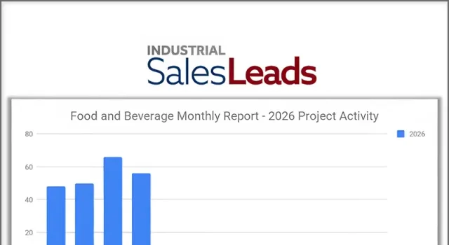 Industrial SalesLeads announced 56 Food and Beverage Industrial Projects Advance in April 2026
