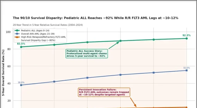 A quiet urgent crisis persists for adolescent patients with high-risk acute blood cancers, says The Jackson Copeland Foundation Pediatric leukemia boasts a 92% survival rate, while young-adult AML outcomes are 50/50 at best. (The Jackson Copeland Foundation)